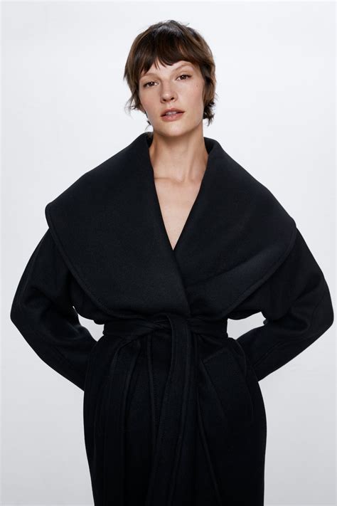 zara cappotto nero donna|Cappotti Neri da Donna .